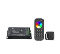 Contrôleur d'éclairage de scène DJ, table de mixage d'éclairage Contrôleur LED synchrone 4 canaux DMX512 PWM, variateur, mode maître ou esclave, 10 modes dynamiques RVB, DC12-48 V, compatible avec tél