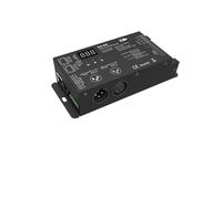 Contrôleur décodeur LED D4-XE 4 canaux PWM tension constante CV DMX512 RDM avec affichage numérique XLR3 RJ45 DC12V 24V 36V entrée