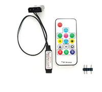 Contrôleur d'effet d'éclairage pour ventilateur d'ordinateur, 5 V 3 broches/12 V 4 broches RGB Équipements de ventilateur/télécommande avec interrupteur marche/arrêt et réglage de la luminosité