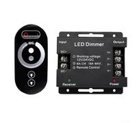 Contrôleur d'intensité LED 12 V-24 V 18 A avec contrôle tactile et télécommande, variateur monochrome pour bandes LED jusqu'à 432 W