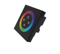 Contrôleur d'interrupteur tactile mural DC12-24 V 4 A/canal avec panneau en verre(RGB Black)
