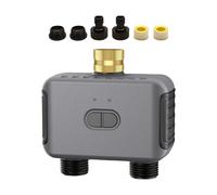 Contrôleur d'irrigation à double sortie avec horaires programmables et contrôle par application pour le jardinage à la maison, le jardin