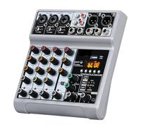 Contrôleur DJ, Console de mixage numérique professionnelle 5 canaux, interface avec USB, BT, effet Echo Delay 48 V, for enregistrement DJ