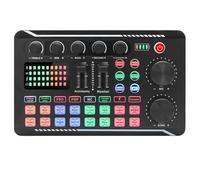 Contrôleur DJ, Équipement DJ Microphone carte son Console Studio Kit câble téléphone mixage ordinateur mélangeur vocal en direct F998(Only Sound Card)