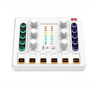 Controleur DJ, KTV domestique sans fil, 2 canaux, 12 effets, for Streaming, réduction du bruit, mélangeur Audio de jeu, changement de voix, carte son en direct, ordinateur