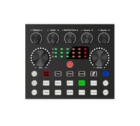 Contrôleur DJ, Mélangeur Au-dio HD V8 USB, carte son externe, casque, Microphone, diffusion personnelle en direct, webcast for téléphone portable, ordinateur, PC, Dj(V8S)
