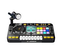 Contrôleur DJ pour enfants - Lecteur de disque - Clavier électronique BT DJ - Table de mixage avec microphone réglable - Effets de lumière dynamiques - Jouet de fête pour enfants