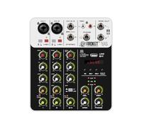 Contrôleur DJ V4 Mixeur Bluetooth Alimentation fantôme Effet de répétition de retard for console de mixage sonore Enregistrement PC,Ultra-précis(V4)