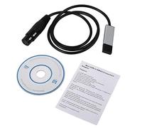 Contrôleur DMX512, contrôleur d'adaptateur d'interface mini USB à DMX Contrôleurs d'éclairage de scène d'ordinateur DMX512 Ampoules de porche de gradateur Contrôleur d'éclairage de scène USB