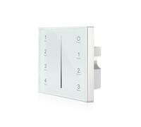 Contrôleur DMX512 haute tension 85-265 V, température de couleur RGBW, gradation de couleur RGB + CCT, panneau de commande à distance à 4 zones(T12 1 Two color vertical stripe panel black)