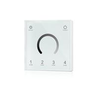 Contrôleur DMX512 haute tension 85-265 V, température de couleur RGBW, gradation de couleur RGB + CCT, panneau de commande à distance à 4 zones(T16 monochrome 4 zone panel white panel)