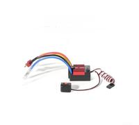 Contrôleur électronique brossé étanche 60 A pour RC échelle 1/10 | Voitures, haute puissance pour esc avec calibrage automatique pour 2S-3S pour lipo, unité rouge noire pour chenilles