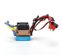 Contrôleur électronique de vitesse étanche 60 A à double sens, à balais, avec ventilateur de refroidissement et BEC 5 V 3 A, connecteur T, pour voiture RC 1/10, crawler, camion et