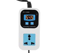 Contrôleur Humidistat Hygrostat, Contrôleur Humidistat Numérique Humidification Déshumidification Interrupteur de Contrôle D'humidité Douille Pré Sortie Câblé Humidificateur (Prise UE)