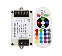 Contrôleur LED Compatible pour Rubans LED RGB, 360 W, 12-24 V avec Télécommande Infrarouge 24 Touches A