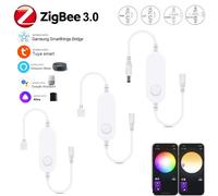 Contrôleur LED intelligent Zigbee 3.0 DC5V 12V 24V, variateur de lumière, couleur unique, CCT, RGB, RGBW, RGBCCT, bande LED pour Tuya Alexa SmartThings 2mqtt for 5Pin RGBW