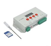 Contrôleur LED K-1000C pour bandes lumineuses programmables compatible avec WS2811 APA102C Prend en charge les effets dynamiques à l'aide de l'outil logiciel LEDEDIT
