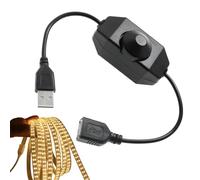 Contrôleur LED pour les lumières rayées - Variateur léger à bande LED, bouton de contrôle du variateur à LED unique, Variateur de lumière portable à bande LED