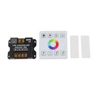 Contrôleur LED RVB CC 5 V 24 V avec variateur d'intensité à panneau tactile e poulie de couleur et télécommande RF sans fil pour un réglage pratique de l'éclairage et une économie de mémoire
