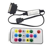 Contrôleur LED SATA RVB 5 V DC 3 broches RF avec 17 touches sans fil adressable bande lumineuse contrôleur pour boîtier d'ordinateur PC