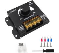 Contrôleur Lumière Auto 12V-24V Pour Bandes LED | Réglage pour précis 0-, rotatif fluide, compatible DC 12V-24V, usage pour voiture et camping-car