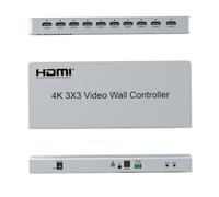 Contrôleur mural vidéo 4K 3 × 3, prend en charge 9 sorties HDMI 8/10/12 bits Deep Color IR Control