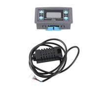 Contrôleur numérique de température et d'humidité, Thermostat intelligent de haute précision, hygrostat pour plantation en serre, élevage, ABS noir 80x45x35mm