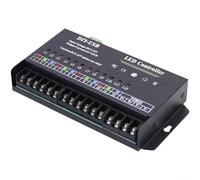 Contrôleur programmable de lumière LED, variateur d'intensité 12 canaux 60 A pour bandes RVB et monochromes, sorties de contrôle multiples avec capacité en cascade, programmation USB pour projets