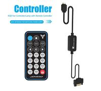 contrôleur RGB AURA 5V 3 broches, alimentation SATA, bande lumineuse, télécommande pour boîtier PC, éclairage, gilet de refroidissement
