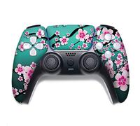 Contrôleur sans fil Cherry Blossom PS-5 compatible avec la console Play-Station 5 par BCB Controllers | Fièrement personnalisée aux États-Unis avec impression HYDRO-DIP permanente (pas seulement une