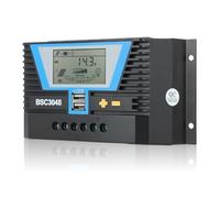 Contrôleur Solaire 20A 30A 60A 80A 12V/24V Ou 12V 24V 36V 48V, Régulateur De Batterie Au Lithium, Double Contrôle De Temps Et USB Largement Utilisé(BSC6048(60A))