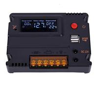 Contrôleur Solaire, Contrôleur Solaire CMG2410 Régulateur de Panneau Solaire 10A écran rétro-éclairé LCD pour 4/8, Contrôleurs de d'énergie Renouvelable