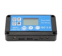 Contrôleur solaire - Panneau MPT de 5,12", régulateur de charge, écran LCD étanche avec double port USB | MPT pour panneaux et batteries prenant en charge la gestion de l'énergie multifonction