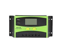 Contrôleur solaire PWM 20A 30A 40A 50A 60A 12V/24V/48V reconnaissance automatique affichage LED de charge intelligent USB universel automatique(40A)