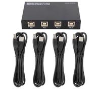 Contrôleur synchrone de Clavier et de Souris à Quatre Ports USB 2.0 KC KM402, commutateur Plug and Play pour, Linux, Android et OS X, synchroniseur en Mode raccourcis avec Deux