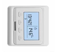 Contrôleur Température Plancher Chauffant 0-90°C IP20 | Programmation 6 pÃ©riodes, fonction mÃ©moire, capteur interne et externe, pour idÃ©al rÃ©novation(White 3A)