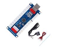 contrôleur USB, sans délai et facile à installer, kit gaming, compatible PC, PCB blanc bleu for joueurs de jeux vidéo, sessions de gaming, famille et compétition eSports