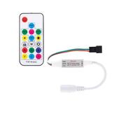 Contrôleur Variateur Mini Ruban LED RGBIC Numérique SPI 5-24V DC avec Télécommande RF RGB