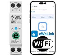 Contrôleur WiFi intelligent 63A sur rail DIN avec mesure d'énergie eWeLink