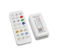 Contrôleur WiFi LED 5 canaux RGBCW Télécommande intelligente DC5-24 V Synchronisation musicale Support multi-mode Compatible avec Alexa Google Home (contrôleur de graffiti sans fil 2,4 G 24 touches