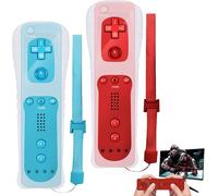 Contrôleur Wii Premium : 2 Coques En Silicone Pour Nintendo Wii/Wiiu,Compatible Avec Jeux Wii,Contrôleur Événementiel,Pour Famille Et Multiplayer (Rouge + Bleu)
