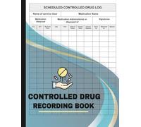 Controlled Drug Recording Book: Essential Drug Register for Healthcare Facilities, Nursing Homes, and Pharmacies | Record Supply, Administration, and Balance
