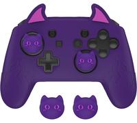 Controller Case for Switch Pro Protection,Cover for Switch Pro with Joystick Cap and Stickers-Purple,Demon Edition