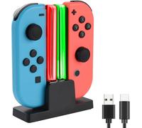 Controller Charger Compatible with Nintendo Switch&Switch OLED for JoyCon Portable JoyCon Support Switch Controller with LED Indicator Charging Station for Controllers with 3.3ft USB C Cable