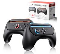 Controller Grip for Nintendo Switch 2 Joycon, Wear-resistant Handle Kit for Nintendo Switch Joy Cons, 2 Pack Replacement Parts Accessories for Nintendo 2 Joy Con Controller (Black)
