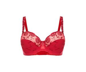 Conturelle 80505-546 Provence Soutien-Gorge Emboitant avec Armatures Brodé Floral Rouge Tango 95C