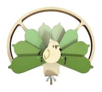 Conures Brudgi Jeu interactif de nourriture pour oiseaux, puzzle en bois, jouet en cage, bloc de mâchoire naturelle, stimulation psychique, pecking, entraîneur d'activité, défi d'intelligence