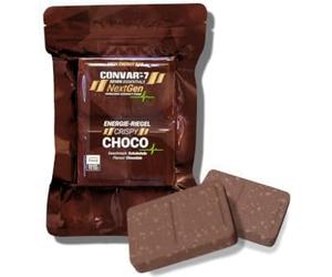 CONVAR-7 NextGen Barre Énergétique Crispy Choco 120 g - Ration alimentaire d’urgence individuelle, barre haute énergie chocolat croustillant, longue conservation, survie, outdoor