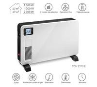 Convecteur avec ventilation électrique monophasé blanc TCH 2310 E - TROTEC - 1410000550