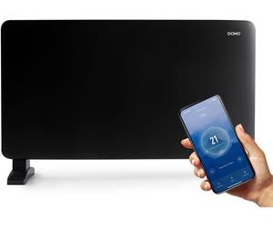 Convecteur de chauffage - 2000 W - Domo - DO7355CH - Wifi + télécommande - Fonction éco - Silencieux - Ecran led - Noir